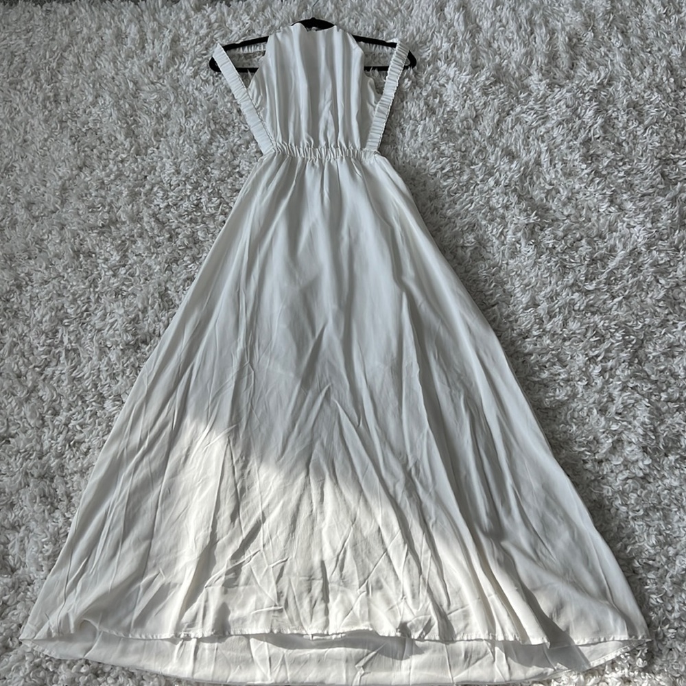 Open back white dress